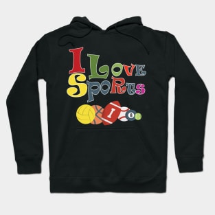 I Love Sports,football Club Hoodie